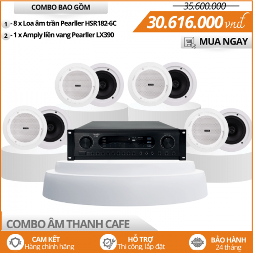 Hệ Thống Loa Âm Trần HSR182-6C Nghe Nhạc Quán Cafe