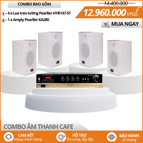 Hệ Thống Loa Cho Quán Cafe Nhỏ Gọn HYB147-5T