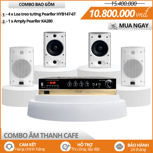 Bộ Loa Lắp Quán Cafe Pearller HYB147-6T