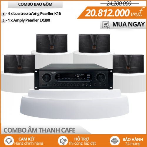 Lắp đặt âm thanh quán cafe - Bộ 4 Loa Pearller K16