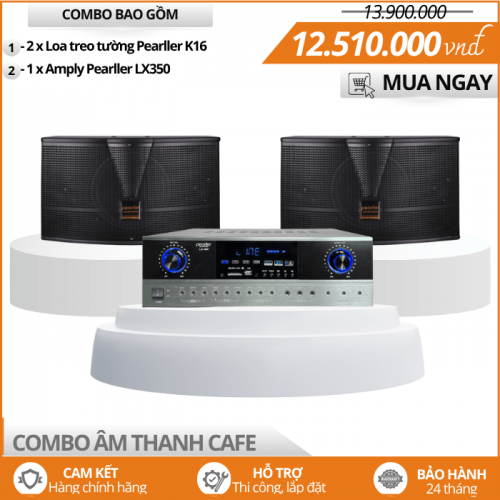Lắp đặt loa cho quán cafe - Bộ 2 Loa Pearller K16