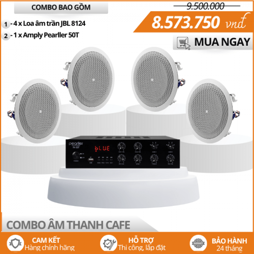 Lắp đặt loa cho quán cafe - Bộ 4 Loa Âm Trần JBL 8124
