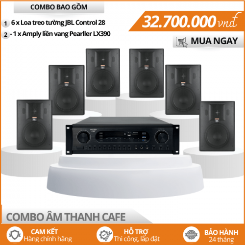 Loa treo tường cho Cafe Bộ 6 loa JBL Control 28