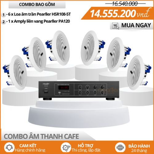 Trọn Bộ Loa HSR108-5T Nghe Nhạc Nhẹ Quán Cafe