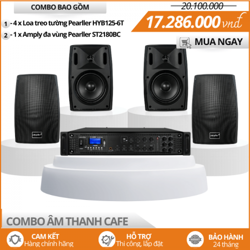 Trọn Bộ Loa Treo Tường Nghe Nhạc Quán Cafe HYB125-6T