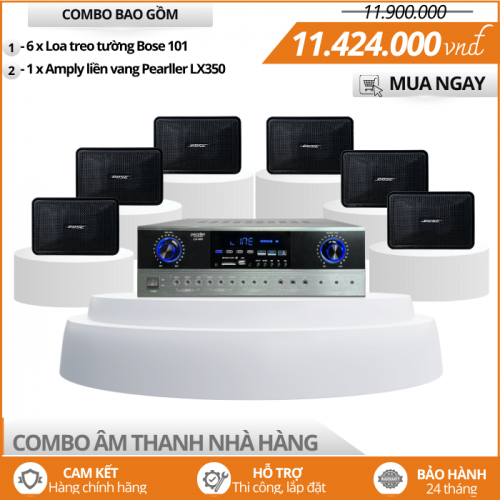 Dàn Loa Nghe Nhạc Nhà Hàng 6 Loa Bose 101