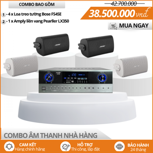 Trọn Bộ Loa Bose Treo Tường Nhà Hàng