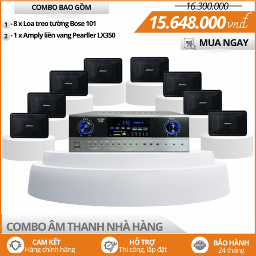 Dàn Loa Nghe Nhạc Nhà Hàng - Bộ 8 Loa Bose 101