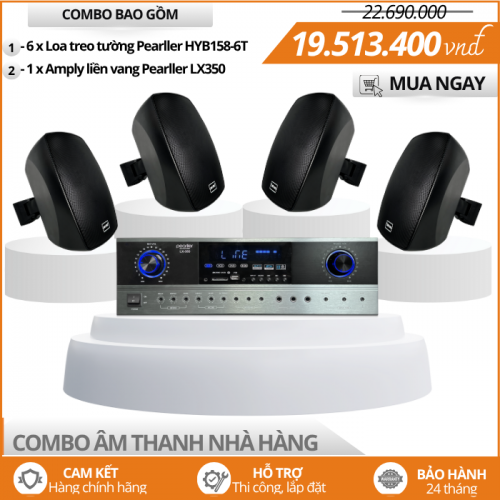 Bộ Loa Nghe Nhạc Nhà Hàng Chống Nước Tốt  HYB158-6T