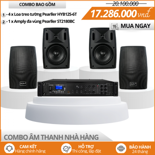 Dàn âm thanh nhà hàng - Bộ 4 Loa Pearller HYB125-6T