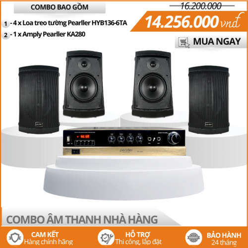 Bộ Loa Sân Vườn Chống Nước Cho Nhà Hàng HYB137-6TA