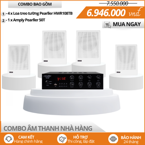 Bộ Loa Treo Tường Nhỏ Gọn Cho Nhà Hàng Pearller