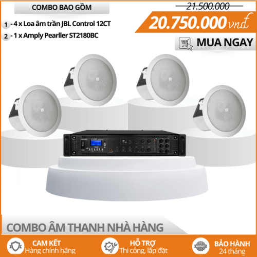 Dàn Loa Âm Trần Cho Nhà Hàng - Bộ 4 Loa JBL Control 12CT