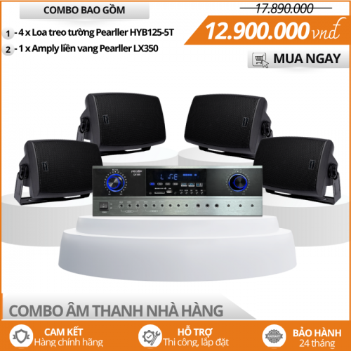 Dàn Loa Cho Nhà Hàng Nhỏ Pearller HYB125-5T