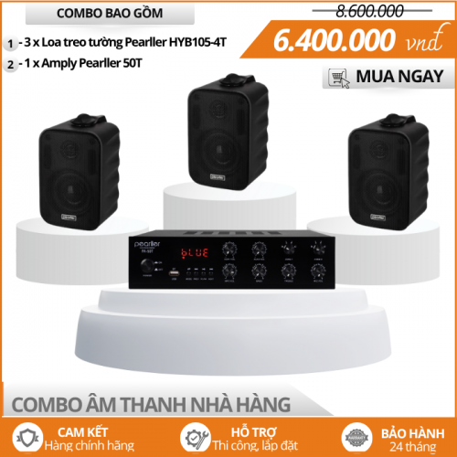 Dàn Loa Nghe Nhạc Nền Cho Nhà Hàng Pearller HYB150-4T
