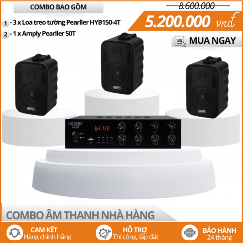 Dàn Loa Nghe Nhạc Nền Cho Nhà Hàng Pearller HYB150-4T