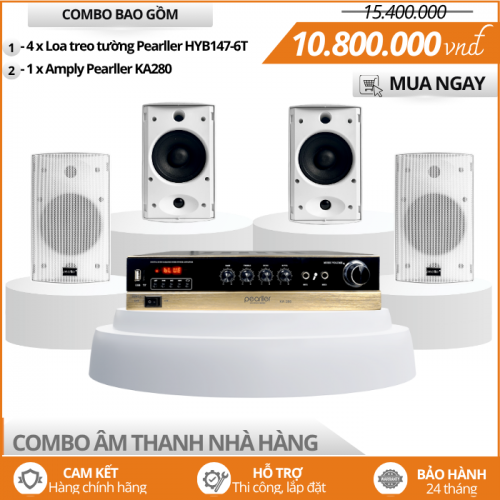 Hệ Thống Loa Nghe Nhạc Nền Cho Nhà Hàng HYB147-6T
