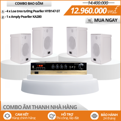 Bộ Loa Nghe Nhạc Nhà Hàng Mini Pearller HYB147-5T