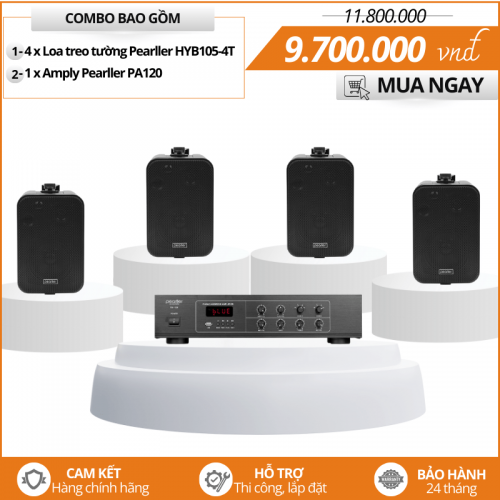 Bộ Loa Mini Treo Tường - Pearller HYB105-4T