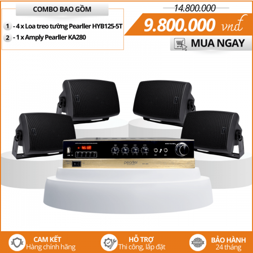 Bộ Loa Treo Phát Nhạc Hay Pearller HYB125-5T
