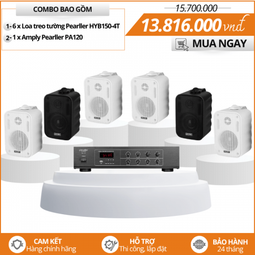 Dàn Loa Treo Tường Giá Rẻ - Loa Pearller HYB150-4T
