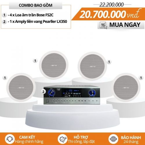 Bộ 4 loa âm trần Bose nghe nhạc hay - Bose FreeSpace FS2C