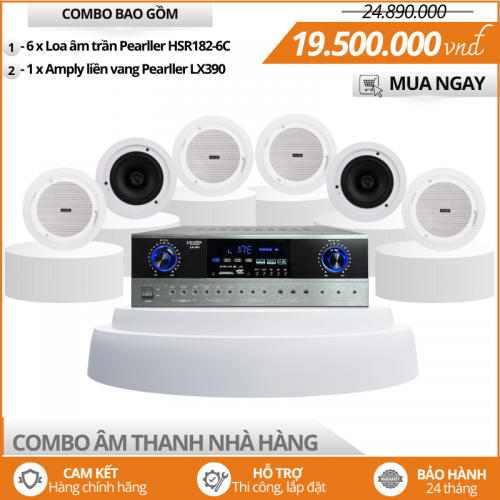 Trọn Bộ Loa Nhà Hàng Phát Nhạc Hay HSR182-6C