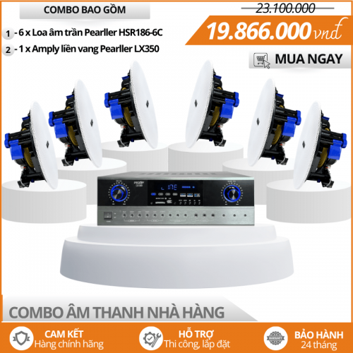 Dàn Âm Thanh Nghe Nhạc Nền Nhà Hàng HSR186-6C