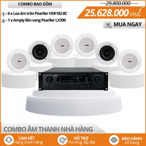 Hệ Thống Loa Cho Nhà Hàng Nghe Nhạc Hay HSR182-8C