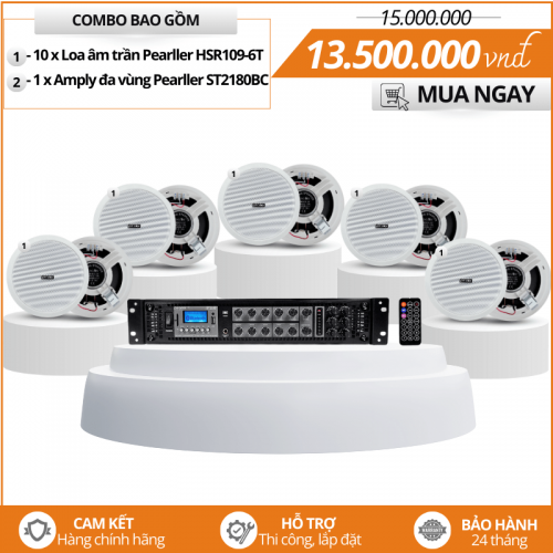 Lắp đặt bộ loa nghe nhạc đa vùng Pearller HSR109-6T
