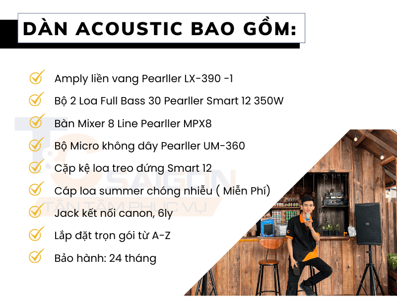 Dàn acoustic bao gồm