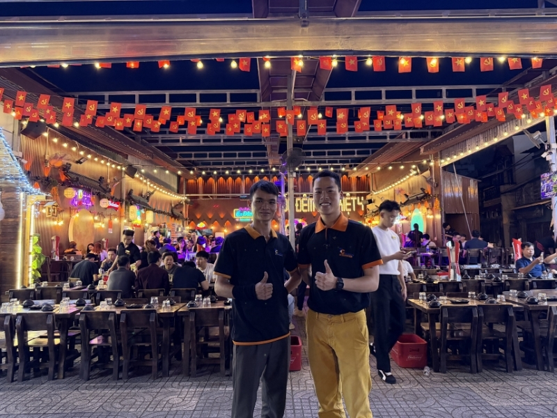 hệ thống âm thanh beer garden ốc đêm chú kiệt