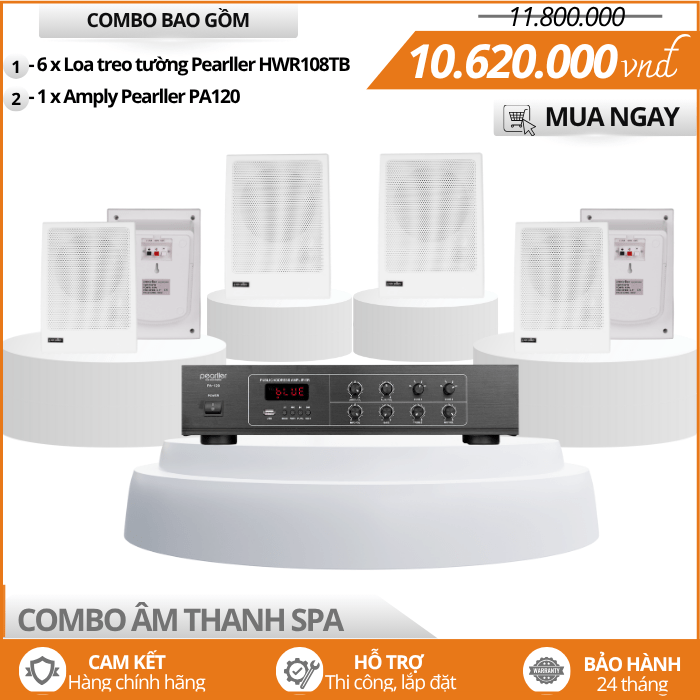 Bộ 6 loa treo tường cho Spa Pearller HWR108TB 