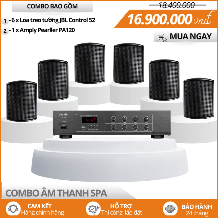 Trọn Bộ Âm Thanh Cao Cấp Cho Spa JBL Control 52