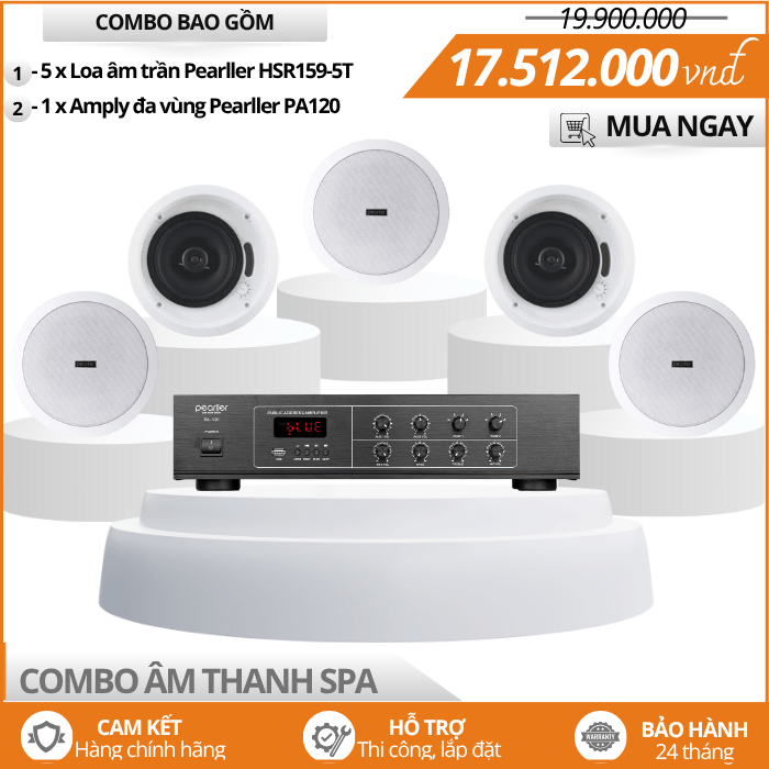 Dàn Loa Nghe Nhạc Nền Cho Spa HSR159-5T