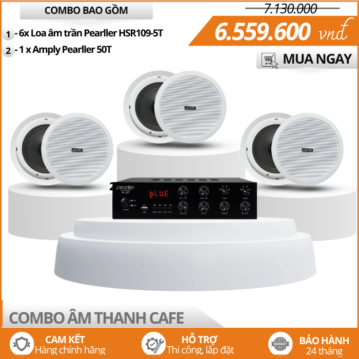 Bộ 6 Loa HSR109-5T Nghe Nhạc Background Cafe