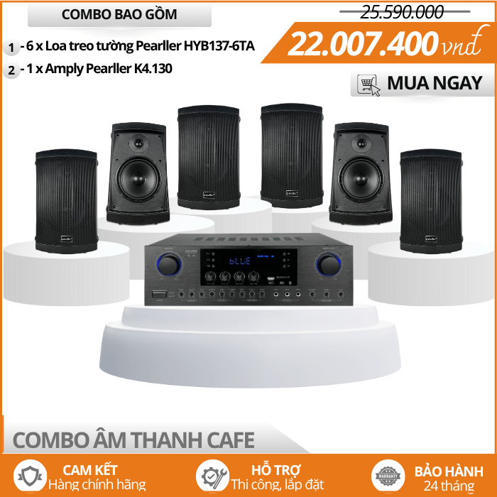 Bộ Loa Treo Ngoài Trời Cho Quán Cafe HYB137-6TA