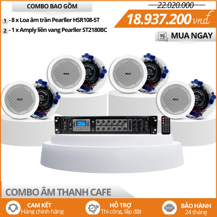 he thong loa am tran cho cafe