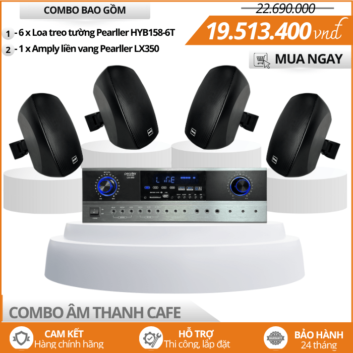 Hệ Thống Loa Cho Quán Cafe Ngoài Trời HYB158-6T