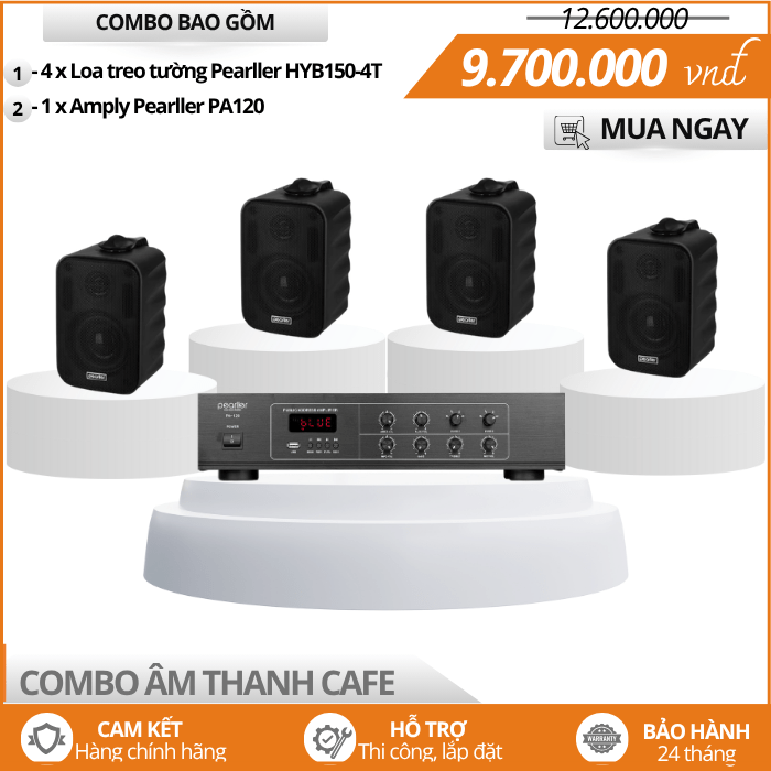 Hệ Thống Loa HYB150-4T Treo Quán Cafe Nghe Nhạc Hay