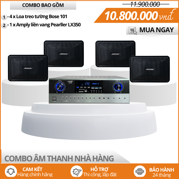 Bộ 4 Loa Phát Nhạc Bose 101 Cho Quán Ăn