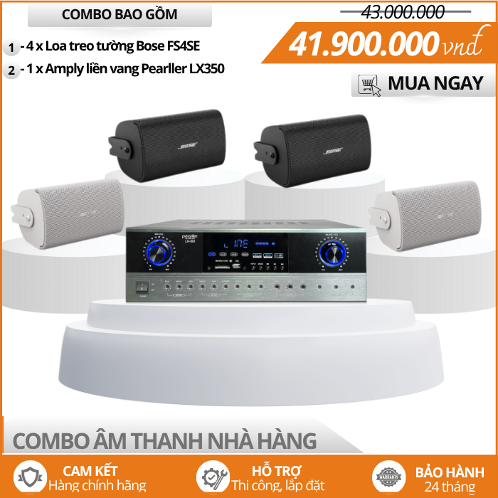 Trọn Bộ Loa Bose Treo Tường Nhà Hàng