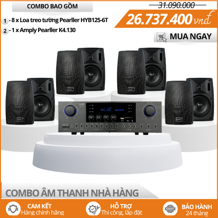 bo loa treo tuong cho nha hang pearller