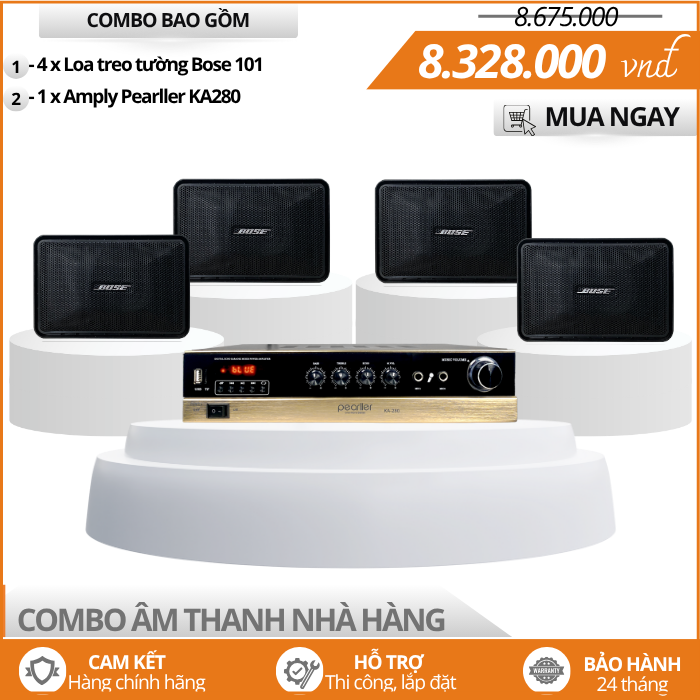 Dàn Loa Nghe Nhạc Nhà Hàng - Bộ 4 Loa Bose 101