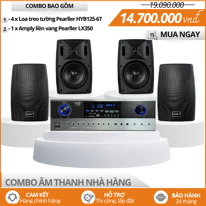 Dàn Loa Nghe Nhạc Hay Cho Nhà Hàng Pearller HYB125-6T