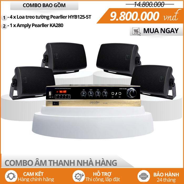 Hệ Thống Loa Treo Tường Mini Cho Nhà Hàng