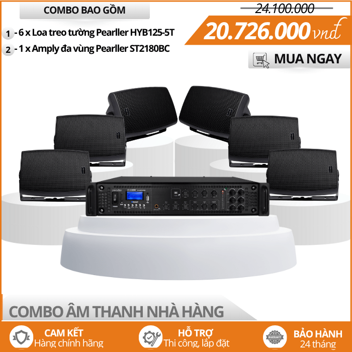 Loa Nhỏ Cho Nhà Hàng Nghe Nhạc Hay Pearller HYB125-5T