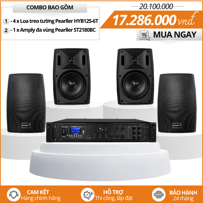 Bộ 4 loa nghe nhạc Pearller phát nhạc hay