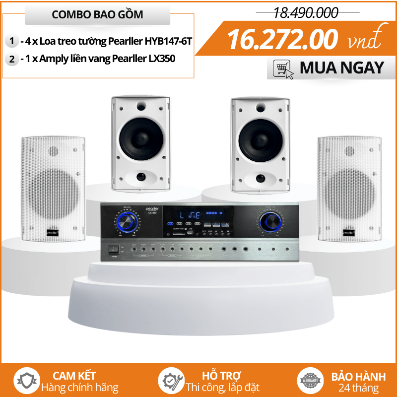 Bộ Loa Nhỏ Treo Tường - Pearller HYB147-6T