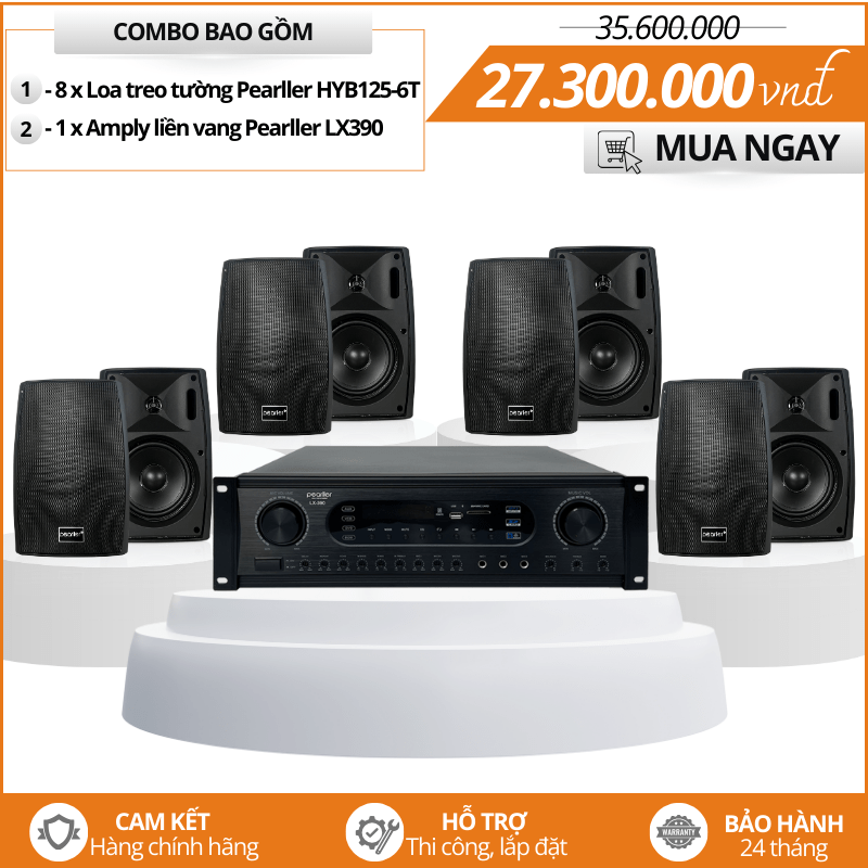 Dàn loa treo tường thương mại -  Pearller HYB125-6T